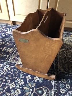 Mid century Butler wooden magazine rack