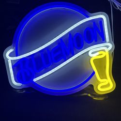 Blue Moon Neon Sign 