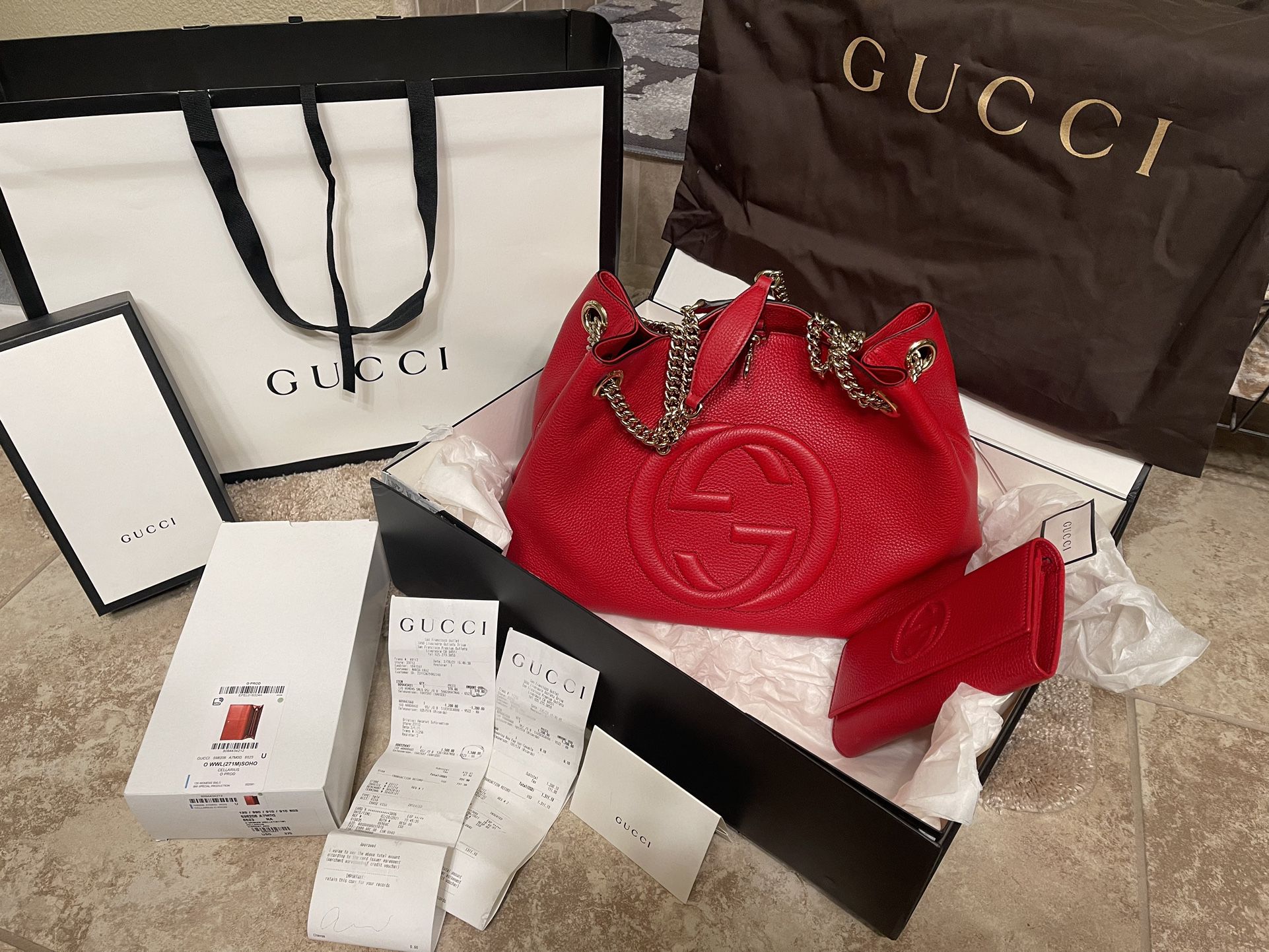 Gucci Handbag And The Wallet