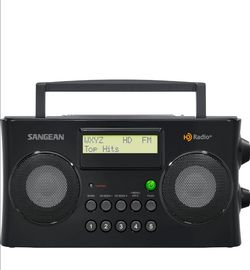 Sangean HDR-16 HD AM/FM Portable Radio, Black