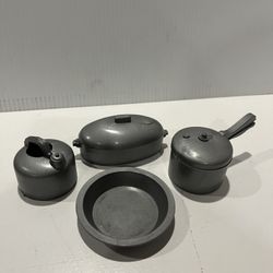 Vintage Lot Of Doll Furniture Play Kitchen - Dark Gray