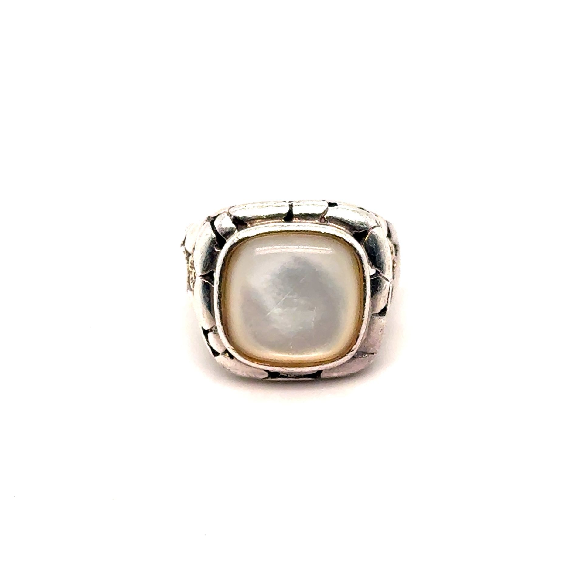 Silver 925 Gold Flower White Stone Ring