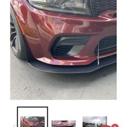 ZL1 2020- 2021  Charger Wide Body Front Splitter With 8 “ Black Rods.