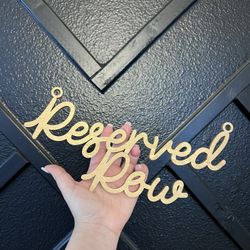 Reserved Row Sign 
