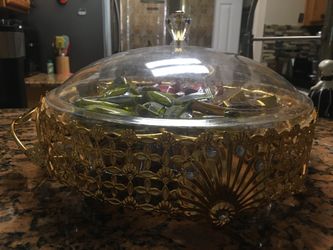 Candy tray/ gold decorative tray