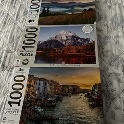 3 Sets Of Jigsaw Puzzles- NEW Never Opened Boxes 
