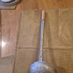 Vintage rustic long handle soup ladle