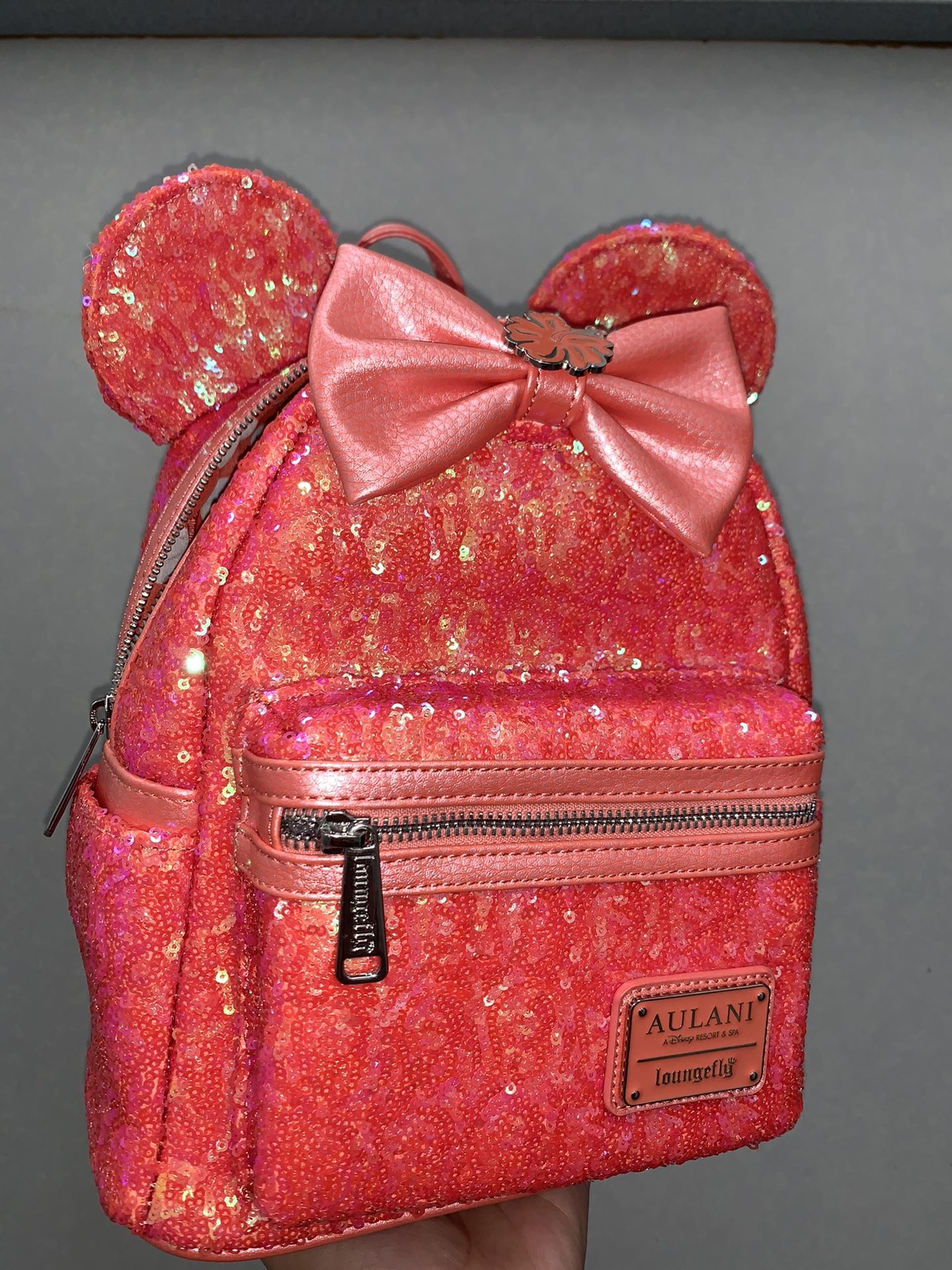 Loungefly aulani coral backpack