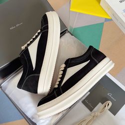 Rick owens black suede shoe