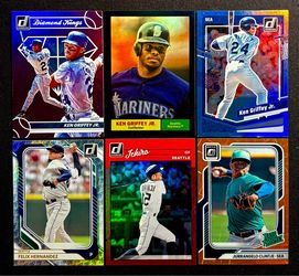 Seattle Mariners Donruss Optic Holo Lot -Ken Griffey Jr/Ichiro/Felix