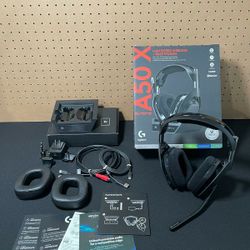 Logitech G Astro A50 X Multi-Platform Wireless Gaming Headset + Base Station for PS5/Xbox/PC: PLAYSYNC Video & Audio Switcher, HDMI 2.1 4K 120Hz VRR, 