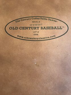 Old Century Table Top Baseball Game