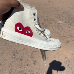 White CDG Converse