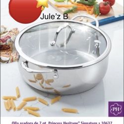 Princess House.  Olla De 7 Qts Heritage Signature Nueva En Su Caja 