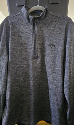 Men's Fleece Quarter Zip Golf Base Layer, Size Large