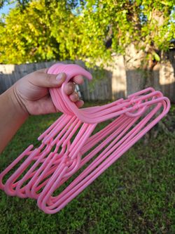 Pink Kids Hangers Set Of 12