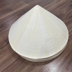 6 Vietnamese Asian Oriental Straw Palm Bamboo Leaf Farmer Garden Rice HATS