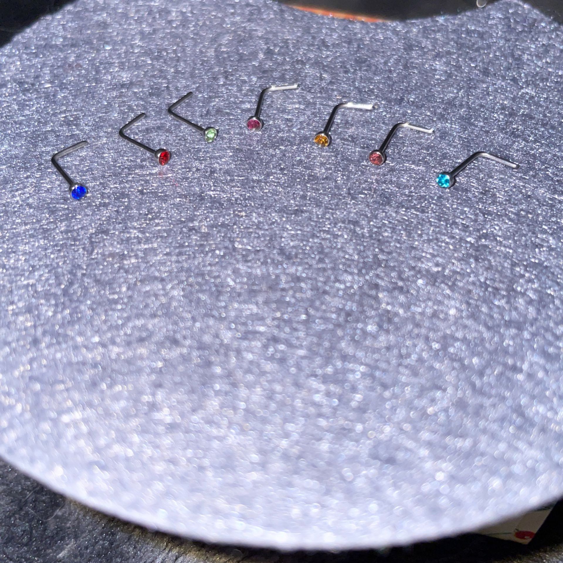 22G Nose Rings Bend To Fit  Bundle Of 7