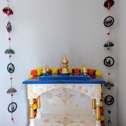 Wooden Indian Temple With Decorations