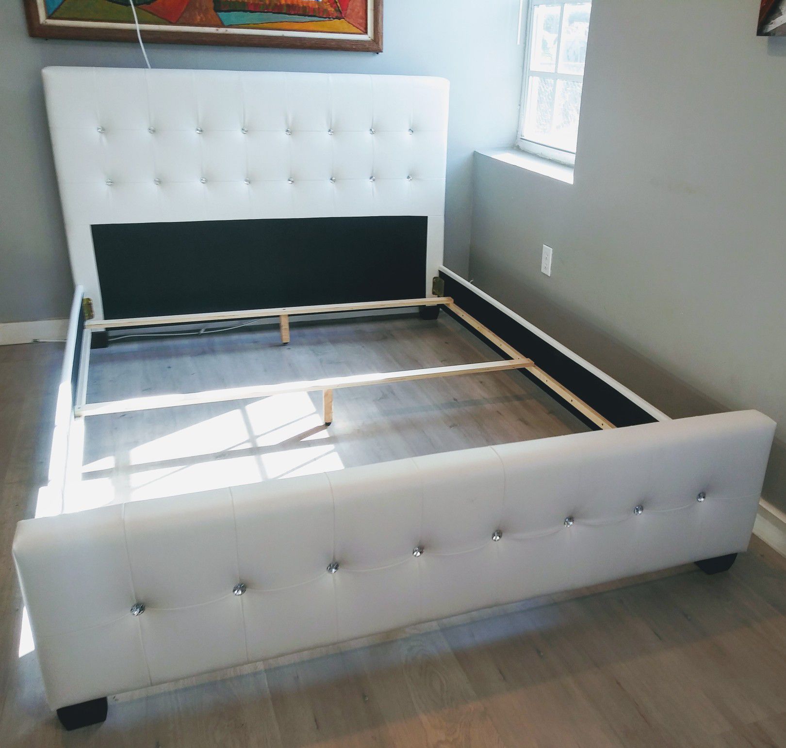 $289 white Queen bed frame brand new free delivery same day