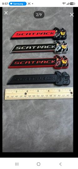 Scat Pack Badge Emblem 4 grille OR with Adhesive Back See All Pics Sold Separately SHIPPING AVAILABLE