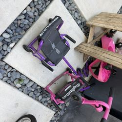 Pink And purple ez Roller Scooters