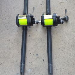 2 Shimano TLD 30..2 speed reels/New lines/Stalker outfitter rods