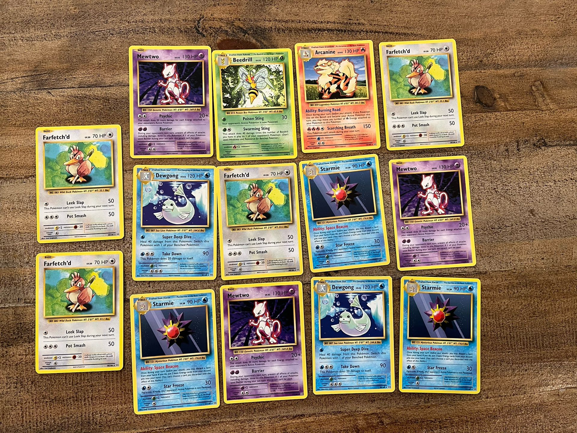 14 Rare Non Holographic Evolutions Pokemon Cards