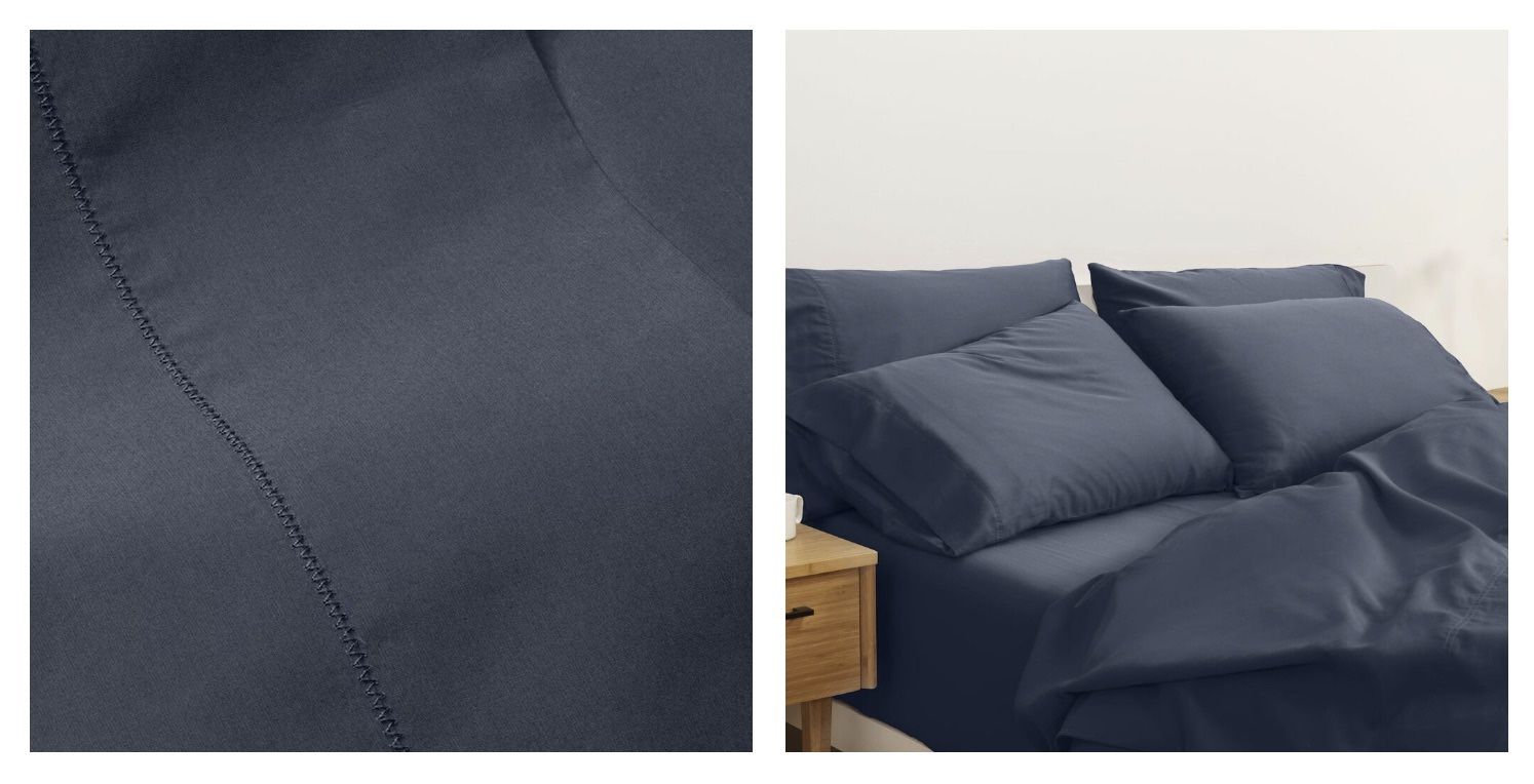 Brand New Casper Percale Sheet Set Size Cal King Color Indigo