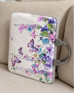 Floral Butterfly Laptop Sleeve with Handle