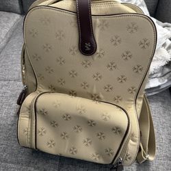 Moonsus Signature Collection Capriccio Computer Backpack Laptop Bag In Khaki