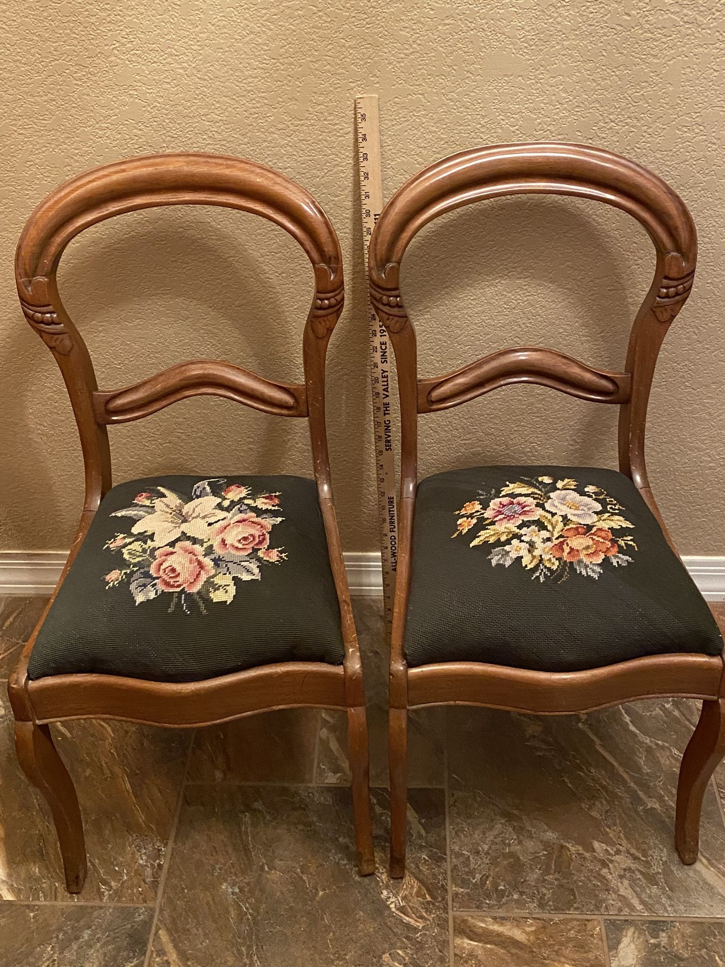 Antique Needlepoint Chairs
