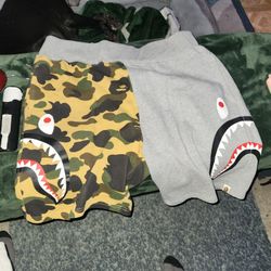 XL Bape Shorts bape 2 color shark head