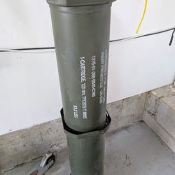 120mm Cartridge Storage Tube, Military Surplus Decorative Storage