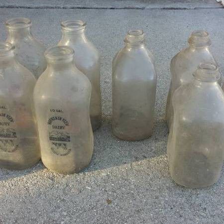 Vintage Milk Bottles - Half Gallon - Various Dairies $10 Each