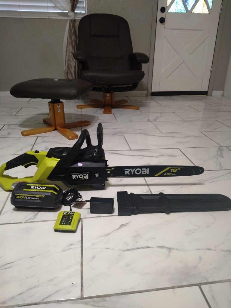 Ryobi 40v 18" Chainsaw Kit Se Abla Espanol 