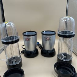 TESTED & WORKS! Magic Bullet 3 Piece Set Model MB-1001 Base, 16 oz Cup, Blade.  2 available