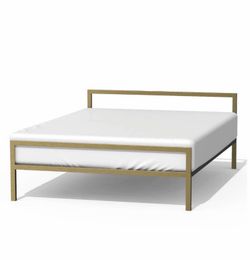 Brand New king size Zinus Aline Gold Metal Platform Bed with Footboard