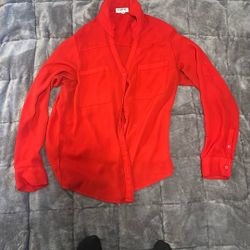 Express Button Up Sheer Shirt 