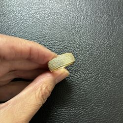 925 Sterling Silver Band Ring.(gold Plated)