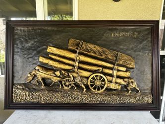 Carved wood art