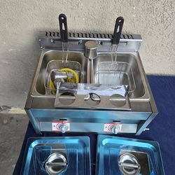 🍟🔥 Freidora doble de acero inoxidable – NUEVA EN CAJA 🔥🍟