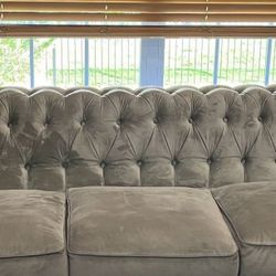Grey Couch With 2 Couch Chairs