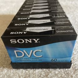 6 SONY DVC Mini DV Tapes