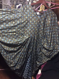 Fashion shirt one size gold and blue