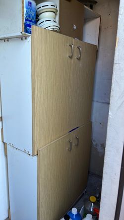 Two Storage cabinet with doors wood construction