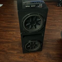 Kicker.compvr 10”subwoofers +rockford Fosgate.amp 