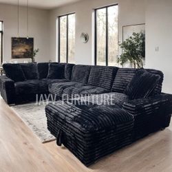 New Black Sectional