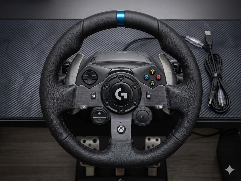 Logitech G923 Racing Wheel + Pedals - Xbox/PC