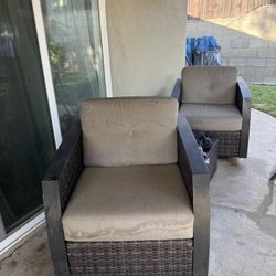 Four Outdoor Swivel Rocking Chairs